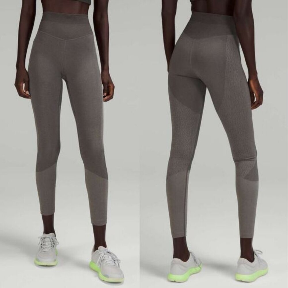 LULULEMON Seamless Training High-Rise Tight 25" Size 4 Gull Grey